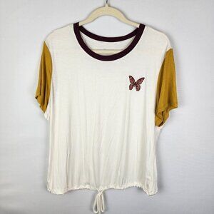 No Boundaries Cinch Bottom Butterfly Top XXXL